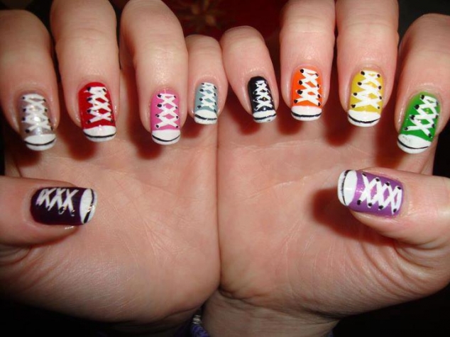 Converse Nail Art Favething Converse Nail Art