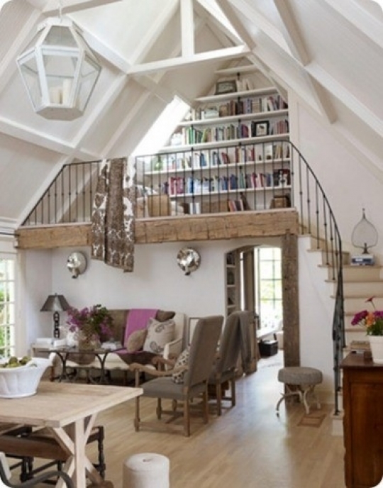 Small Library and Reeding Nook in loft