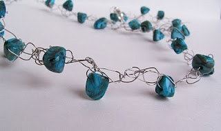 Crochet bead necklace
