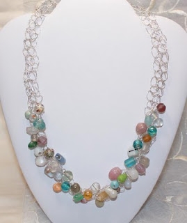 crochet wire necklace