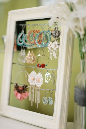 Earrings in a Picture Frame
