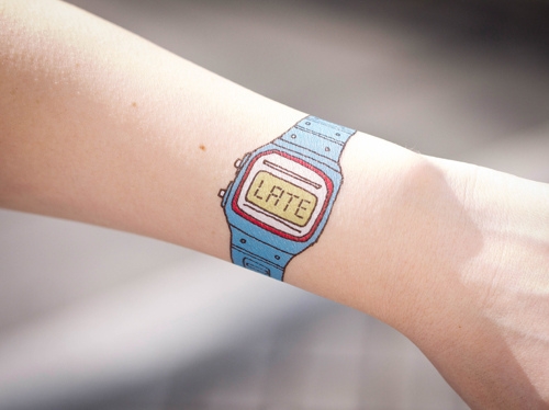 Wristwatch tattoo