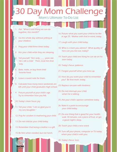 30 Day Mom Challenge