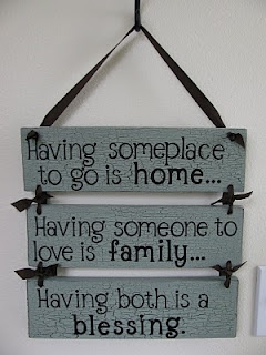 Home + Family = Blessing
