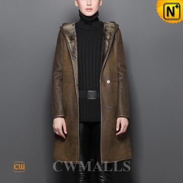 Manchester Winter Sheepskin Hooded Coat CW605523