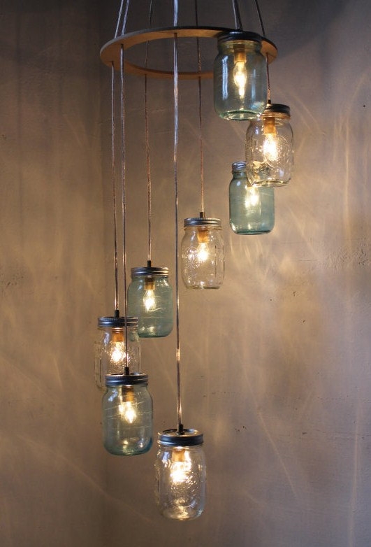 Mason Jar Chandelier