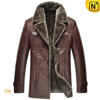 Melbourne Mens Brown Fur Lined Coat CW868821
