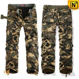Men Fleece Lined Cargo Pants Outdoor Camo Pants CW100052