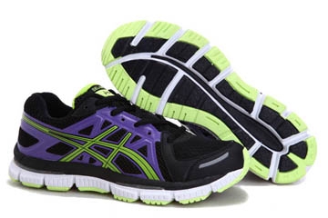 Men's Asics 2032 Black Blue Running Shoes