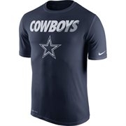 Men's Dallas Cowboys Nike Navy Blue Legend Staff Practice Performance T-Shirt