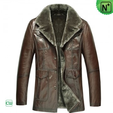 Mens Brown Shearling Jacket