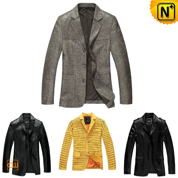Mens Leather Blazers CW138390 - cwmalls.com
