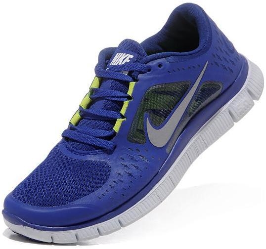 Mens Nike Free Run+ 3 Blue White Shoes