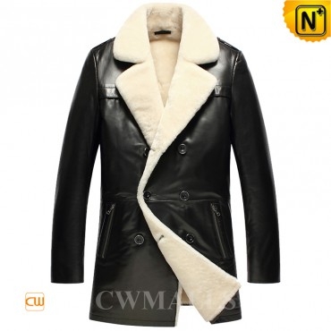 Mens Shearling Double-breasted Coat CW857159