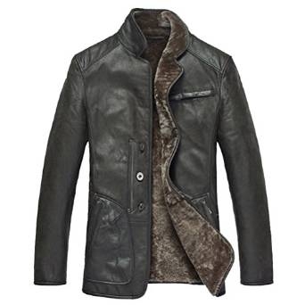 Mens Shearling Lined Leather Jacket