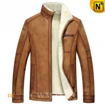 Mens Shearling Winter Jacket CW857032 - cwmalls.com