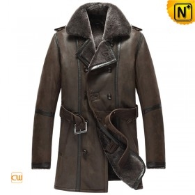 Mens Sheepskin Shearling Pea Coat CW856080