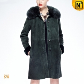 Merino Shearling Long Coat for Women CW644392