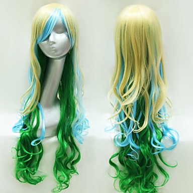 Mint Vanilla 80cm Loose Curls Gothic Lolita Wig (Lace Front)