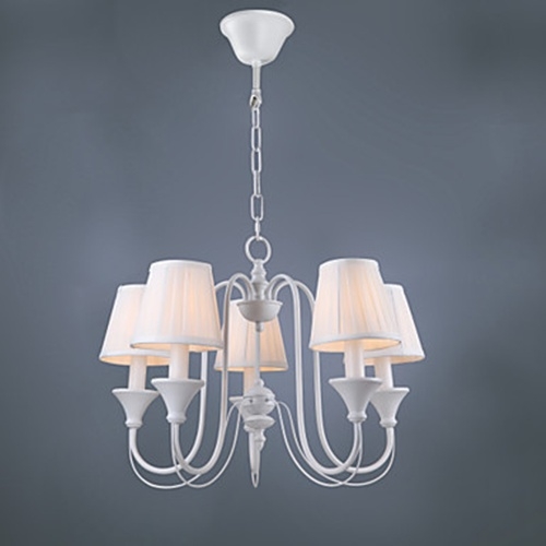 Modern Chandelier in White - 5 Lights