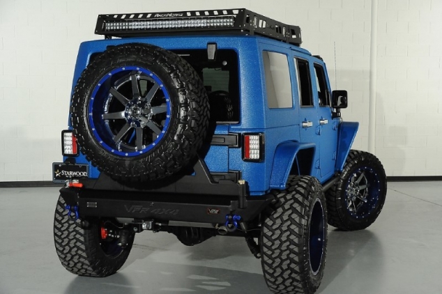 Modified Candy Blue Jeep Wrangler by Starwood Customs - Image 3