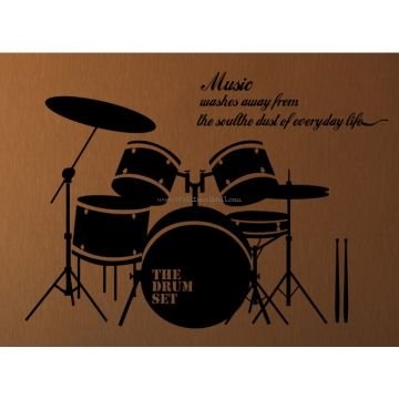 Music The Drum Set Wall Decals