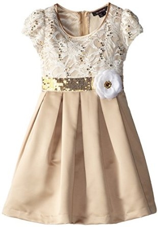 My Michelle Big Girls' Girls Dress with Flower At Waist