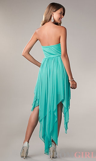 My Michelle High Low Strapless Prom Dress - Image 2