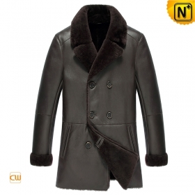 Napa Leather Shearling Sheepskin Coat Mens CW851288