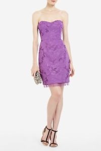 NEW* BCBG Dark Iris CARYS Floral Strapless Dress 4 $348 TJN6Q190