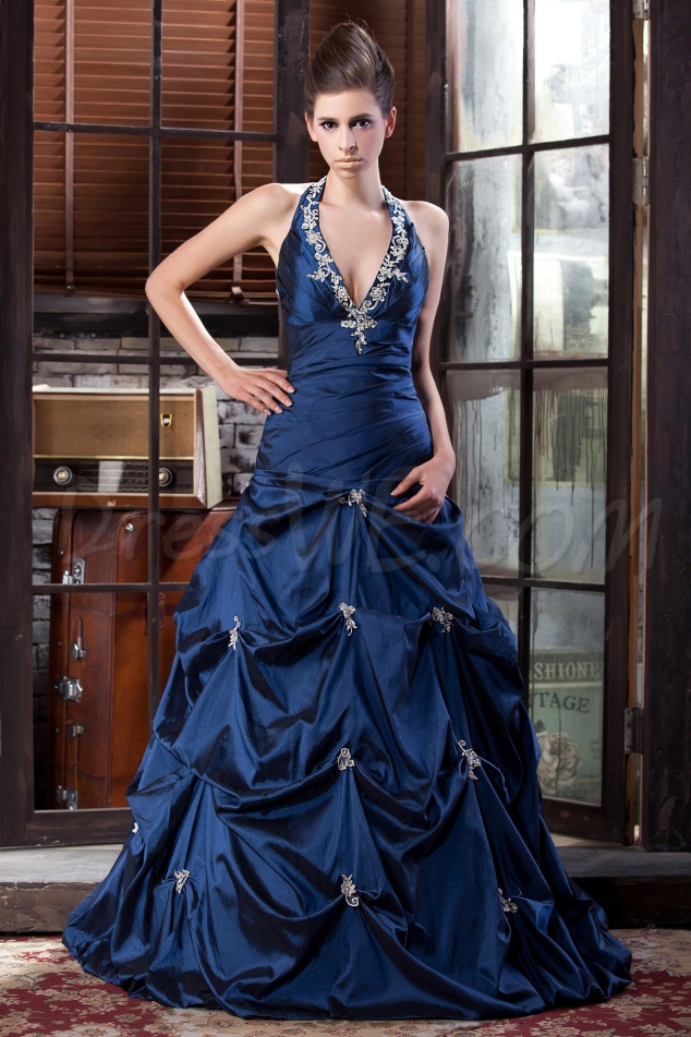 New Style Beading Mermaid Halter Floor-Length Lara's Ball Gown/Quinceanera Dress 