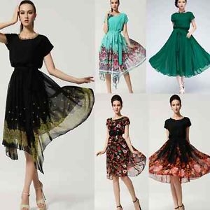 New Women Wedding Fashion Vintage Casual Long Ball Party Gown Evening Prom Dress                     - Image 2