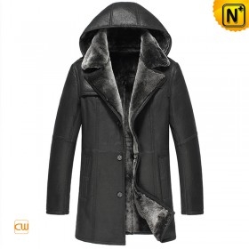 New York Mens Shearling Coat with Hood CW856044