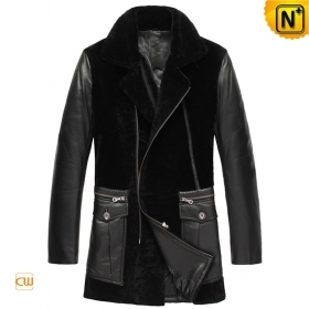 New York Shearling Fur Leather Trench Coat CW877025