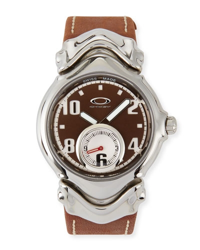 Oakley Jury II Leather-Strap Watch