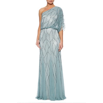 One Shoulder Tulle Maxi Dress
