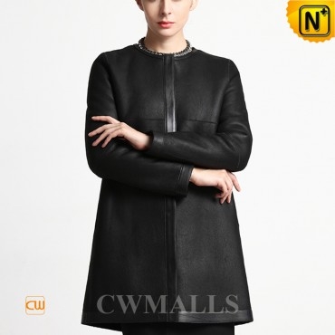 Oslo Womens Black Shearling Jacket CW651315