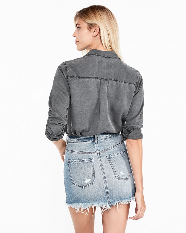 Oversized Pocket Boyfriend Shirt - Image 2