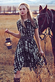 Painted Plaid Dress