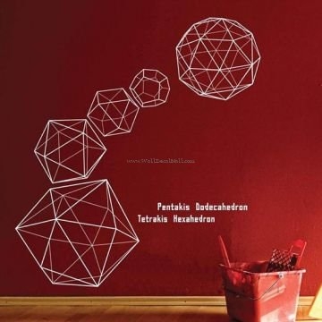 Pentakis Dodecahedron And Tetrakis Hexahedron Wall Decals