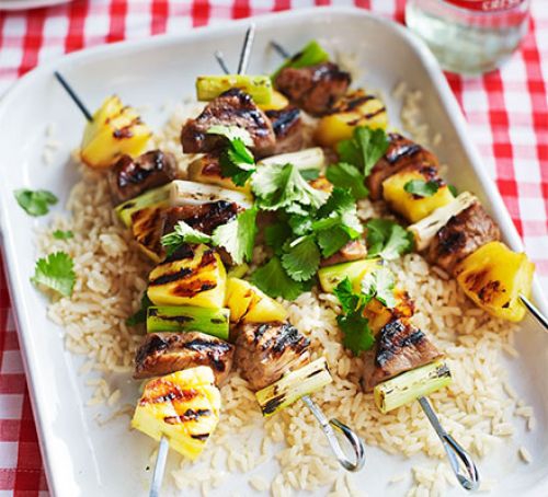 Pineapple and Pork Skewers