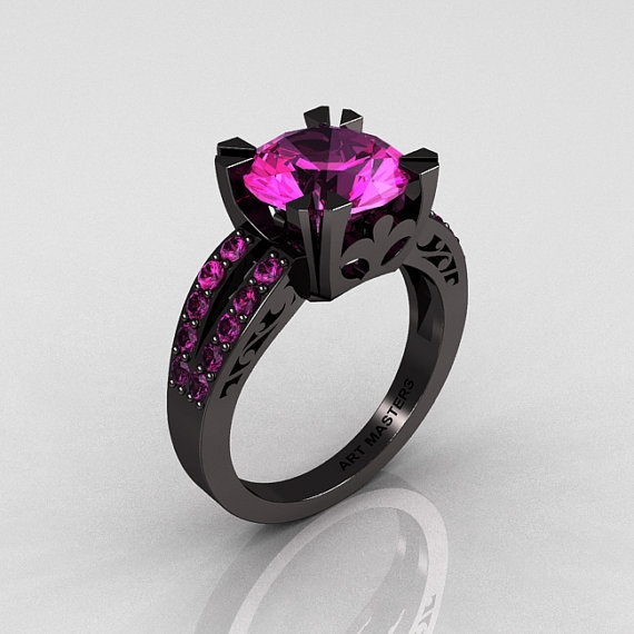 Pink Sapphire Solitaire Ring