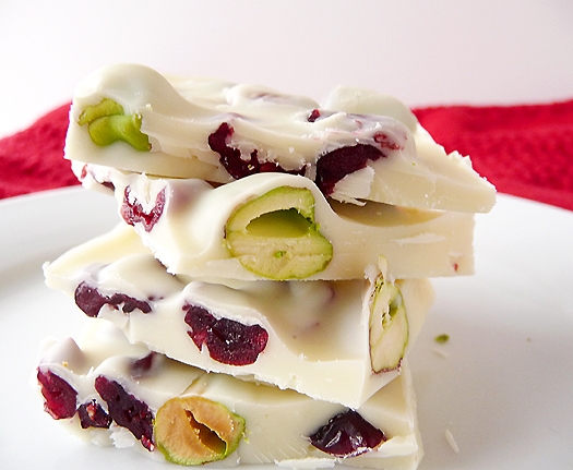 Pistachio & Cranberry White Chocolate Bark