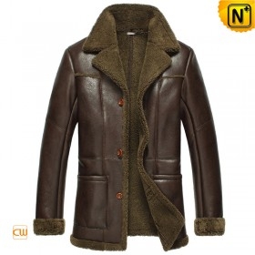 Pittsburgh Mens Lamb Fur Leather Coat CW852261