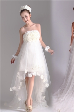 Plain Empire Halter Ankle-Length Daria s Wedding Dress  - Image 2