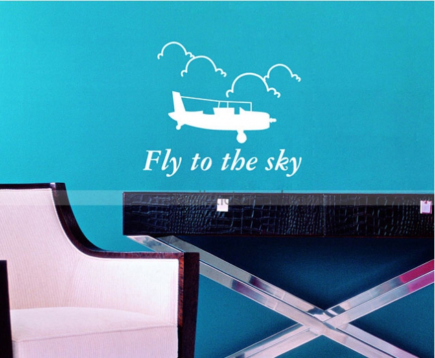 Plane Mini Fly To The Sky Wall Sticker