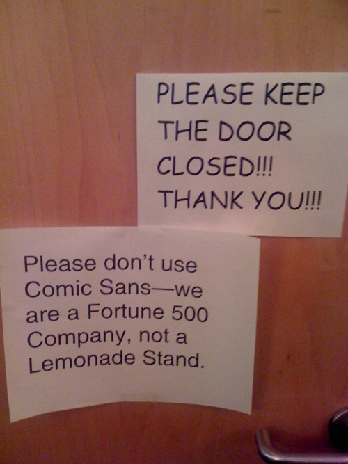 Please don't use comic sans