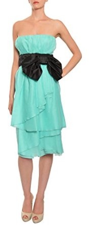 Prada Amazing Strapless Silk Bow Evening Dress
