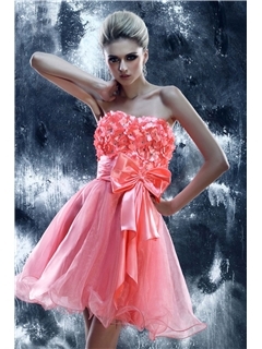 Pretty A-Line Strapless Mini-Length Dasha's Prom/Sweet 16 Dress
