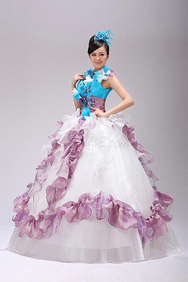 Pretty Color Ball Gown Floor-length Appliques Quinceanera Dress 